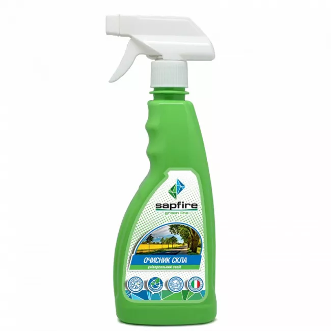 Очиститель стекол SAPFIRE Green Line 500 мл (002593)