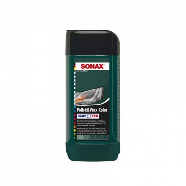 Полироль с воском SONAX NanoPro зеленый 250 мл (296749/296741) Полироль с воском SONAX NanoPro зеленый 250 мл (296749/296741)