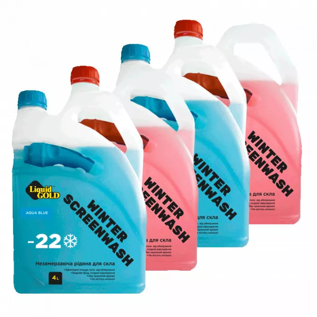 Незамерзающая жидкость в бачок стеклоомывателя LIQUID GOLD  синяя (-22) AQUA BLUE