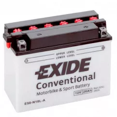 Мото акумулятор кислотний EXIDE 6CT-20Ah АзЕ 260A (E50-N18L-A)