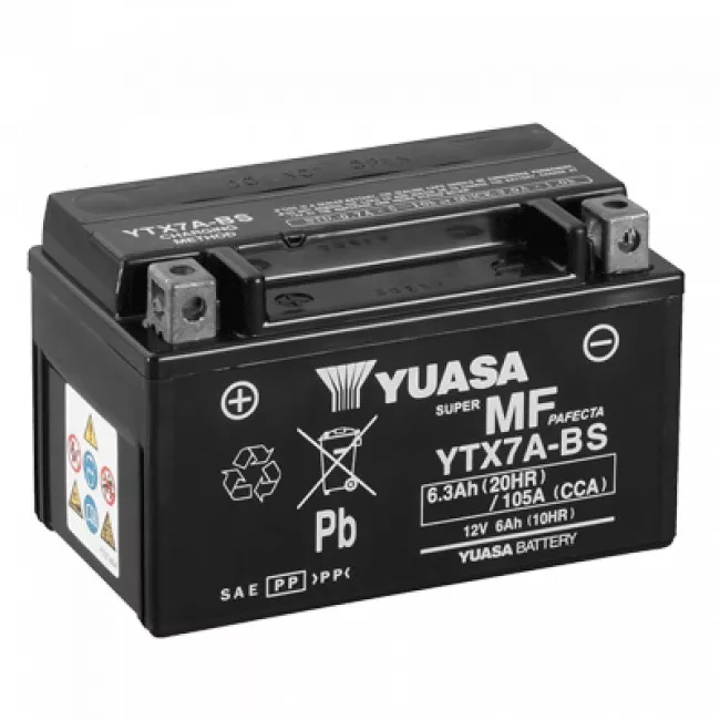 Мото аккумулятор YUASA AGM 6СТ-6Ah Аз (YTX7A-BS) Мото аккумулятор YUASA AGM 6СТ-6Ah Аз (YTX7A-BS)