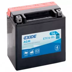 Аккумулятор EXIDE AGM 6CT-14Ah (+/-) (ETX16-B)