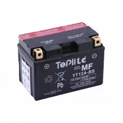 Мото акумулятор TOPLITE 10Ah 175A Аз (YT12A-BS)