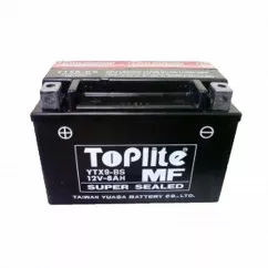 Мото аккумулятор TOPLITE 6СТ-8Ah Аз 110A (YT9B-BS)