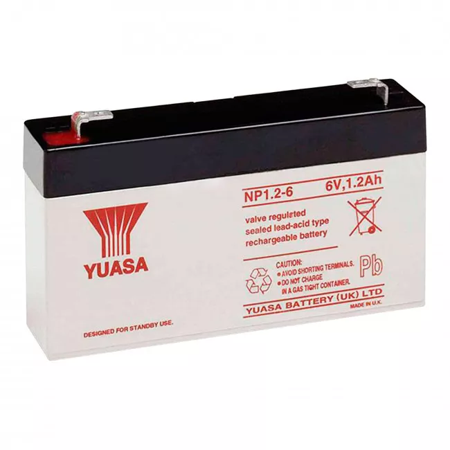 Акумулятор YUASA AGM NP 3СТ-1.2Ah Аз (NP 1.2-6)