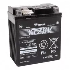 Мото аккумулятор YUASA залитый и заряженный AGM 7,4Ah 120A YTZ8V
