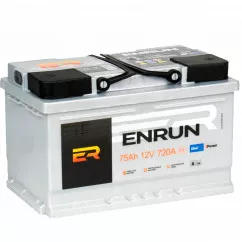 Акумулятор ENRUN 6CT-75Аh (-/+)