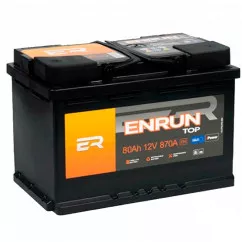 Автомобильный аккумулятор ENRUN TOP 6CT-80 Аh 780А АзЕ