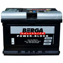Аккумулятор Berga Blue Dynamic 6СТ-60АН  (-/+) (560409054)