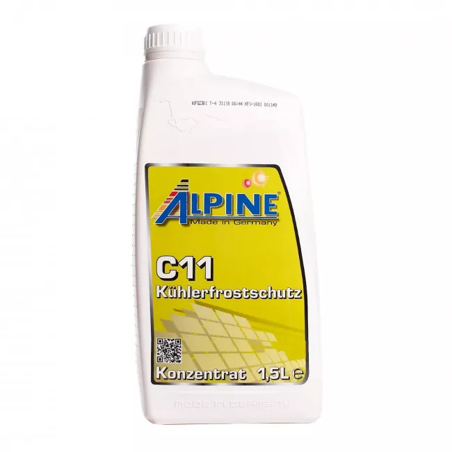 Антифриз Alpine Kuhlerfrostschutz G11 -80°C желтый 1,5л (1145Y-15) (23711)