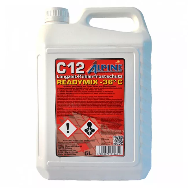 Антифриз Alpine G12 -36°C красный 5л (RM 1185-5)
