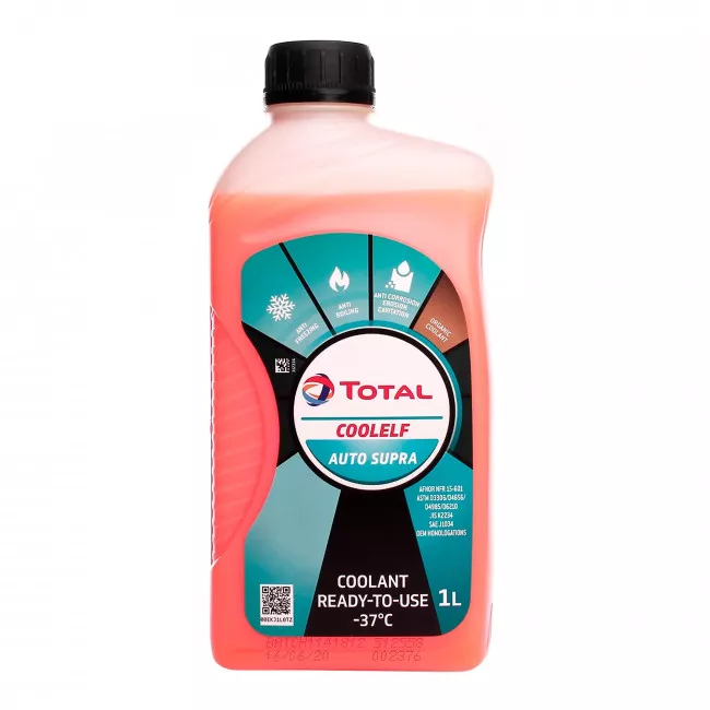 Антифриз Total Coolelf Auto Supra G12+ -37°C рожевий 1л (172766)