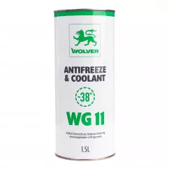 Антифриз Wolver Antifreeze & Coolant G11 -40°C зелений 1,5л (30989) (4260360944222)
