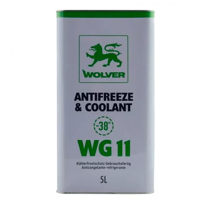 Антифриз Wolver Antifreeze & Coolant G11 -40°C зелений 5л (30990) (4260360944260)