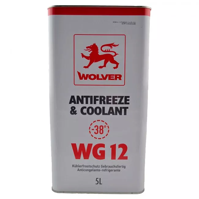 Антифриз Wolver Antifreeze & Coolant Ready for use G12 -40°C красный 5л (28681) (4260360943430)
