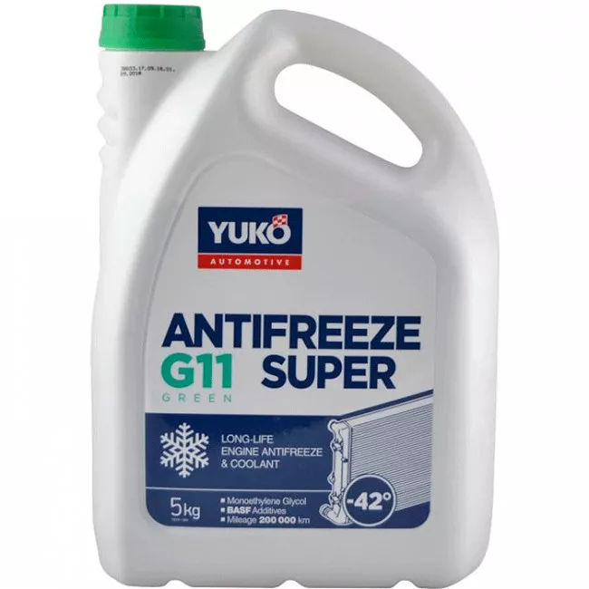 Антифриз Yuko Super G11 -40°C зелений 5л (4820070244496)