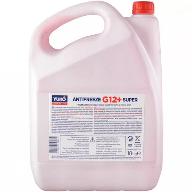 Антифриз Yuko Super G12+ -40°C красный 10л (248234)