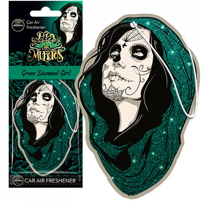 Ароматизатор Aroma Car Dia De Los Muertos Green Diamond Girl (832799) Ароматизатор Aroma Car Dia De Los Muertos Green Diamond Girl (832799)