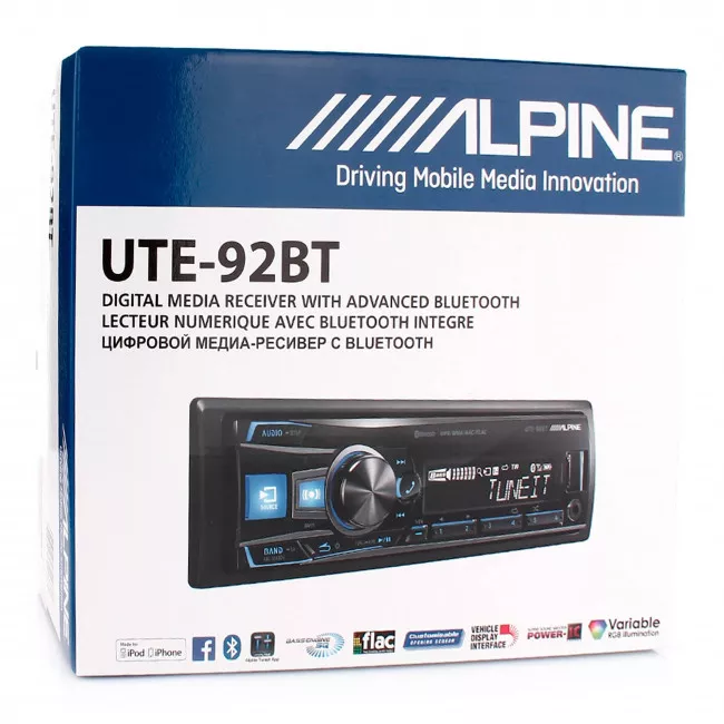 Автомагнитола Alpine UTE-92BT (без диска)
