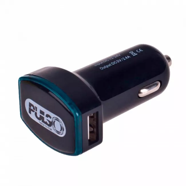 Автомобильное зарядное устройство PULSO 2USB (12/24V - 5V 2,4A) (C-2026BK)
