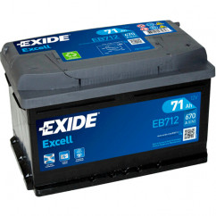 Автомобильный аккумулятор EXIDE 6 CT-71-R Excell (EB712)