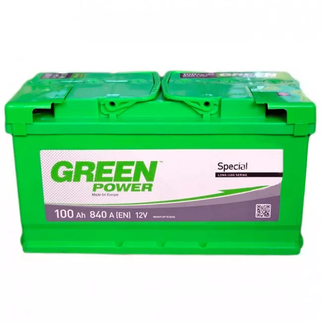 Автомобильный аккумулятор GREEN POWER 6СТ-100Ah 840A АзЕ (EN) (000022364) (24434) Автомобильный аккумулятор GREEN POWER 6СТ-100Ah 840A АзЕ (EN) (000022364) (24434)