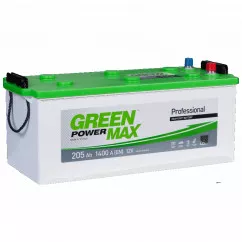 Грузовой аккумулятор GREEN POWER MAX 6СТ-205Ah 1400A Аз (EN) (000022375) (30019)