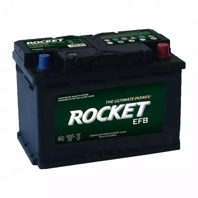 Автомобільний акумулятор ROCKET EFB Start-Stop 6СТ-70Ah АЗЕ 650A (CCA) (EFB L3) Автомобільний акумулятор ROCKET EFB Start-Stop 6СТ-70Ah АЗЕ 650A (CCA) (EFB L3)
