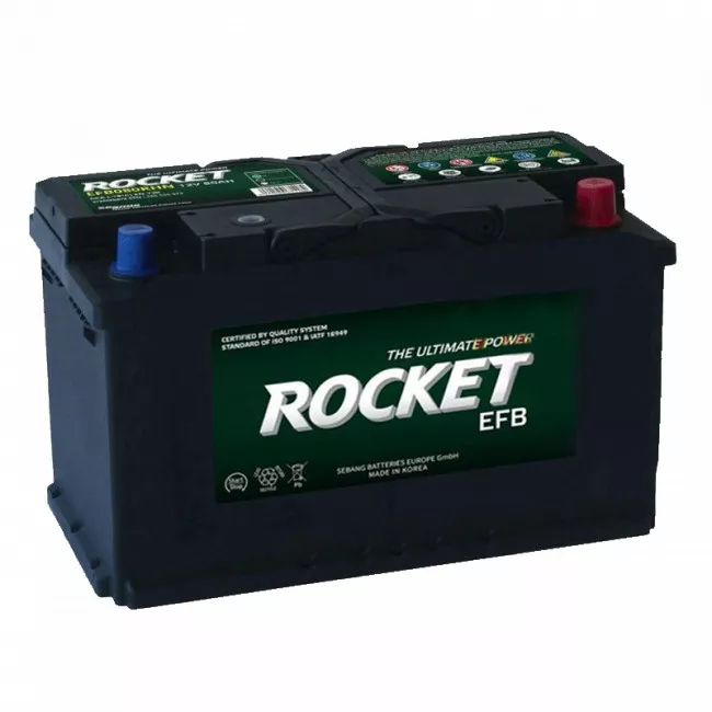 Автомобильный аккумулятор ROCKET EFB Start-Stop 6СТ-80Ah АзЕ 730A (CCA) (EFB L4)