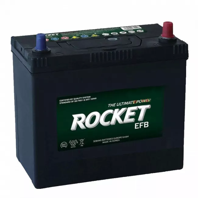 Автомобильный аккумулятор ROCKET EFB Start-Stop Japan 6СТ-55Ah АзЕ ASIA 460A (CCA) (EFB N55L)