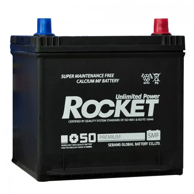 Автомобильный аккумулятор ROCKET Japan 6СТ-54Ah АзЕ 560A (CCA) (Hyundai) (SMF 65D20AL) (51475)
