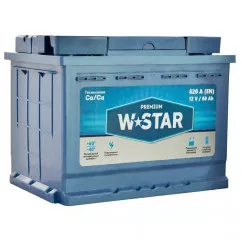Акумулятор W STAR Premium 6СТ-60Ah (+/-) (560 71 02)
