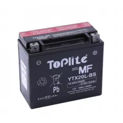Мото аккумулятор TOPLITE 6СТ-18Ah 270A АзЕ (YTX20L-BS)
