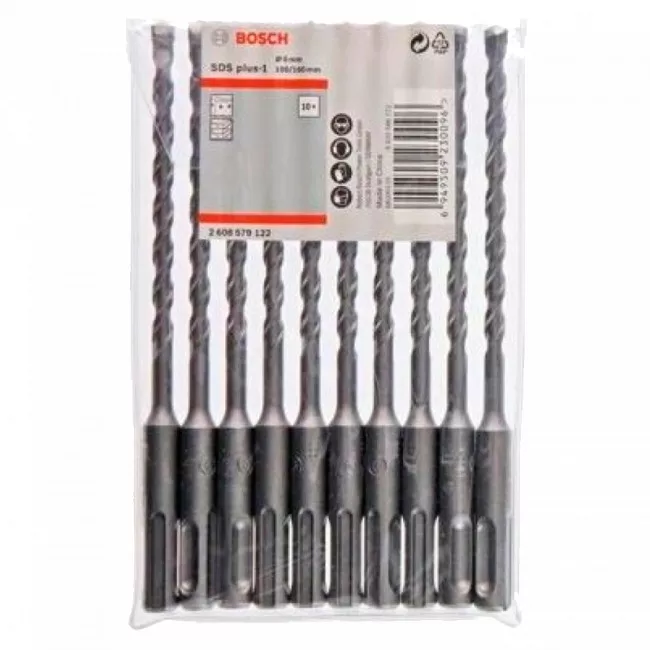 Бур BOSCH по бетону SDS plus-1 6x100x160мм, 10шт (2.608.579.122)