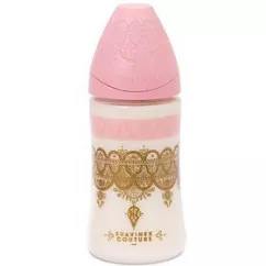Пляшечка для годування Suavinex Couture, 270 мл, рожевий (304163)