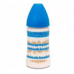 Пляшечка для годування Suavinex Couture, 270 мл, синій (304147)