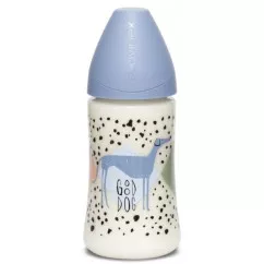 Бутылочка для кормления Suavinex Истории щенков, 270 мл, голубой (304806)