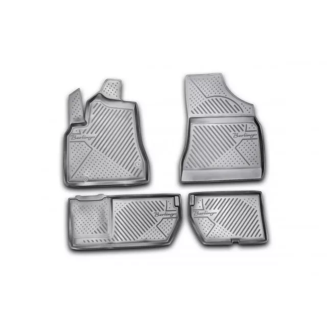 C000000001 Коврики 3D в салон CITROEN Berlingo B9 2008->, 4 шт. (полиуретан)