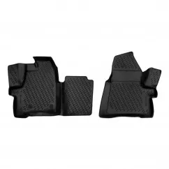 CARFRD00021k Килимки 3D в салон FORD Tourneo Custom (1+1 seats), 2013->, 2 шт. (поліуретан)