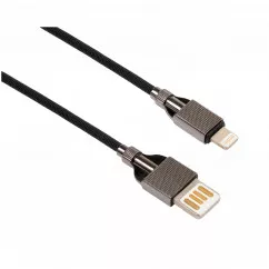Дата кабель Vinga USB 2.0 AM to Lightning 1.0m 2-sides usb nylon black (VCPDCL2SNB1BK)