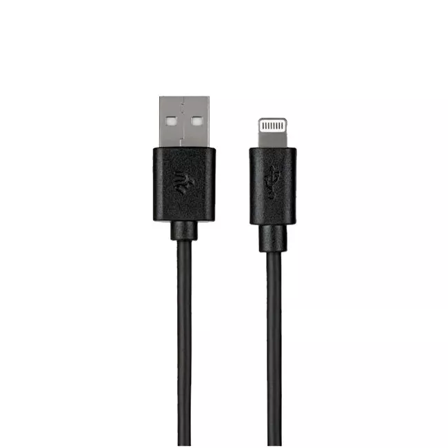 Дата кабелю 2E USB 2.0 AM to Lightning 1.0m black (2E-CCLPVC-1MBL)