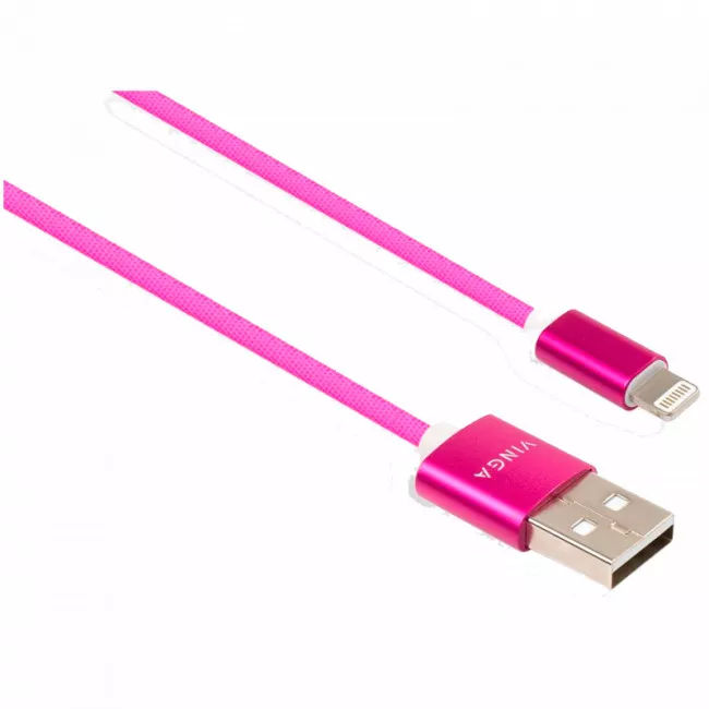 Дата кабель Vinga USB 2.0 AM to Lightning 1.0m rainbow nylon (VCPDCLCOLNB1RS)