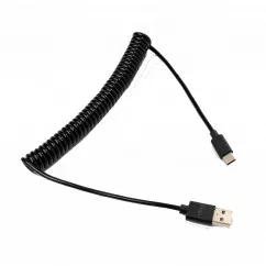 Дата кабель Vinga USB 2.0 AM to Lightning 1.8m Spring black (VCPDCLS1.8BK)
