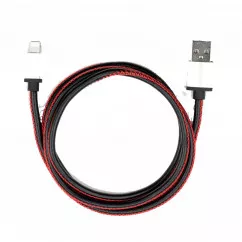 Дата кабель Vinga USB 2.0 AM to Lightning 1m pu leather black (VCPDCLLS1BK)