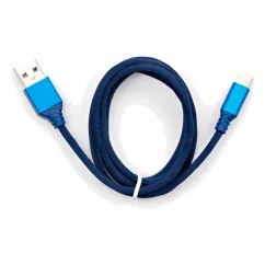 Дата кабель Vinga USB 2.0 AM to Lightning nylon 1m blue (VCPDCLNB21B)