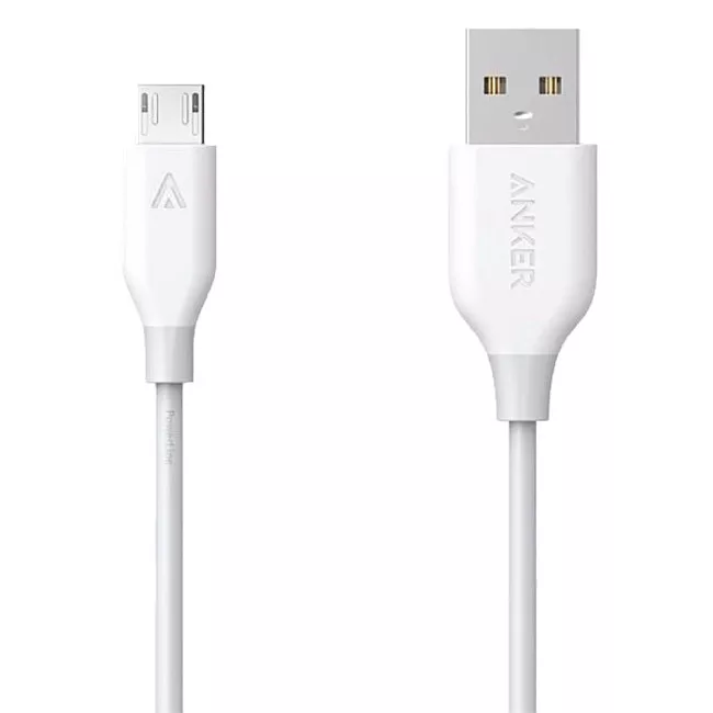 Дата кабель Anker USB 2.0 AM to Micro 5P 0.9m V3 Powerline White (A8132H21) Дата кабель Anker USB 2.0 AM to Micro 5P 0.9m V3 Powerline White (A8132H21)