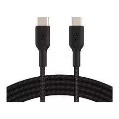 Дата кабель Belkin USB-С - USB-С BRAIDED, 1m, black (CAB004BT1MBK)