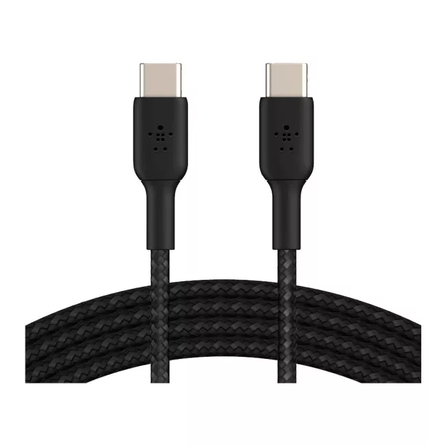 Дата кабель Belkin USB-С - USB-С BRAIDED, 1m black (CAB004BT1MBK)