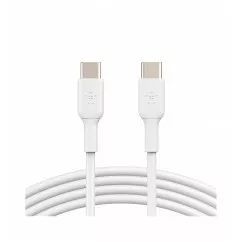Дата кабель Belkin USB-С - USB-С, PVC, 1m, white (CAB003BT1MWH)