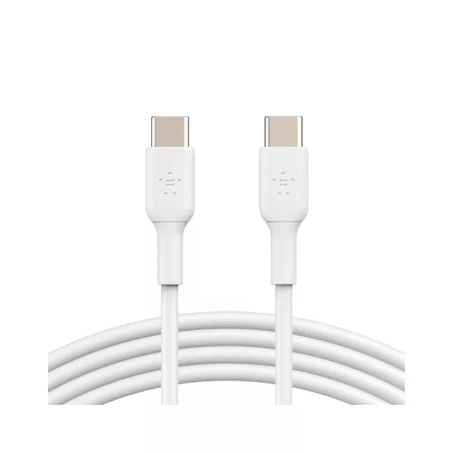 Дата кабель Belkin USB-С - USB-С, PVC, 1m, white (CAB003BT1MWH)